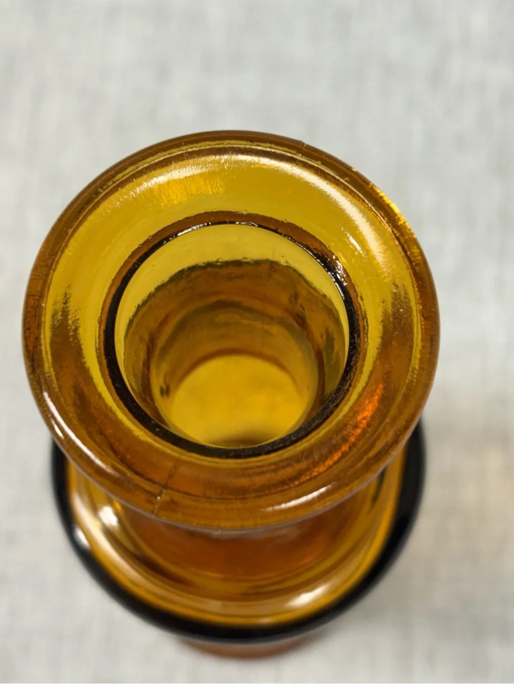 Vintage Amber Glass Bud Vase